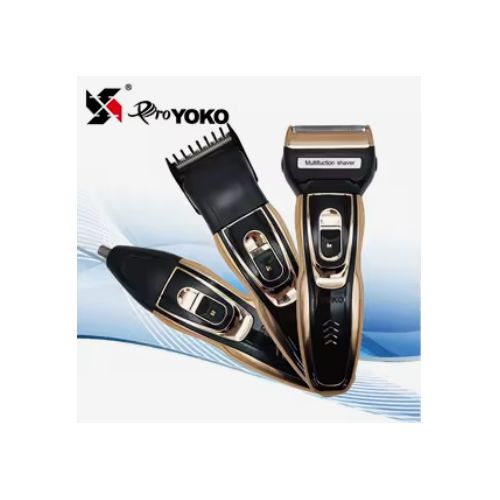 Pro Yoko Rechargeable Shaver/Hair Clipper/Nose Trimmer 3 In 1