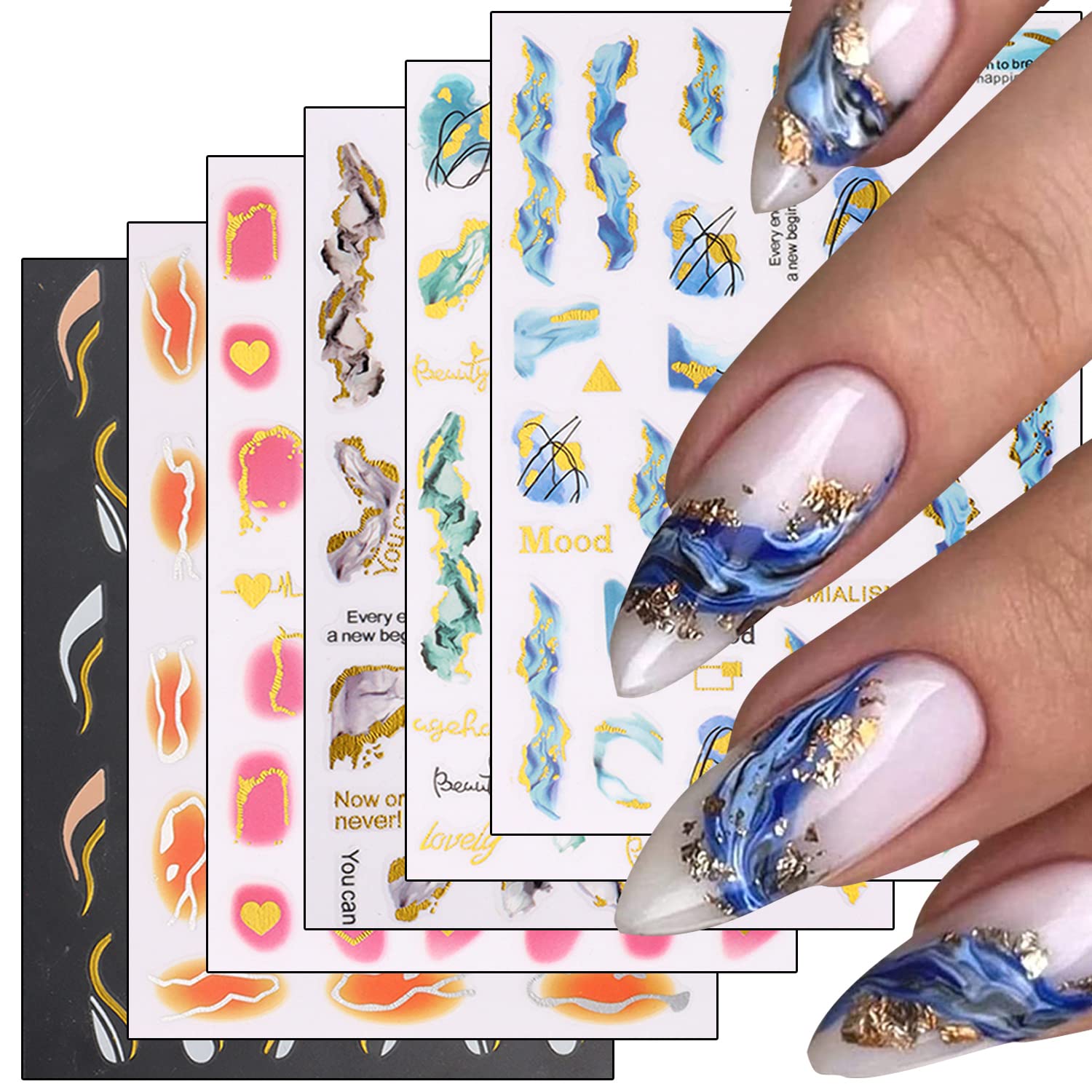Ble 3D Nail Stickers